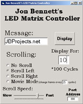 LED Matrix - Computer Controlled - JBProjects.net